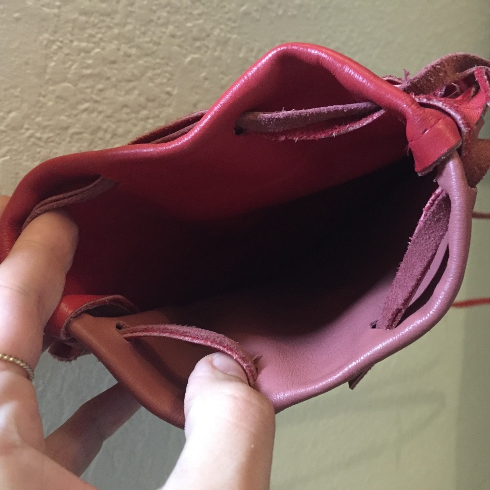 Vintage 2 Coloured Leather Purse - Picture 3 of 13